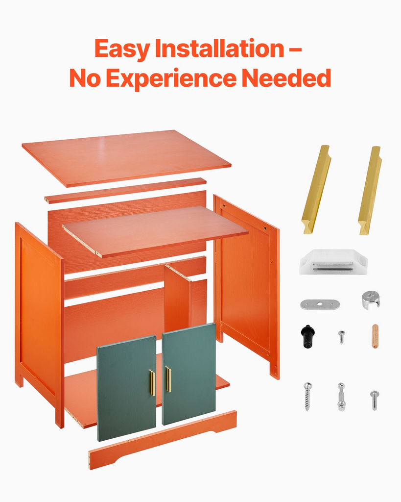 Glamorous Pups : VEVOR Cat Litter Box Enclosure – 31" Hidden Litter Box Cabinet with Shelf & Storage | Modern Red & Green Wooden Cat Washroom End Table, Fits Most Litterboxes