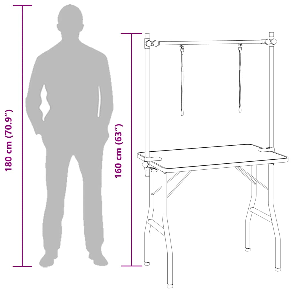 Glamorous Pups : vidaXL Grooming Table Black