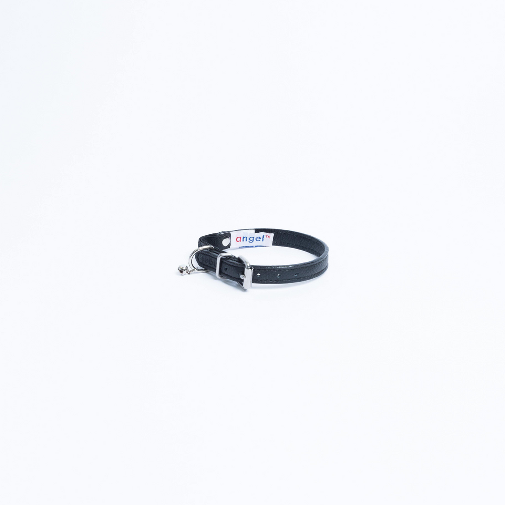 Glamorous Pups : Alpine Genuine Leather Breakaway Cat Collar – Soft, Lightweight, Safety Bell Design in 6 Colors