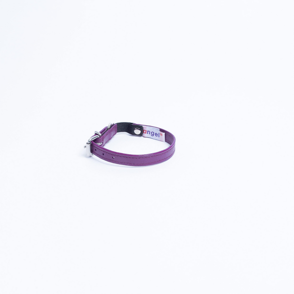 Glamorous Pups : Alpine Genuine Leather Breakaway Cat Collar – Soft, Lightweight, Safety Bell Design in 6 Colors