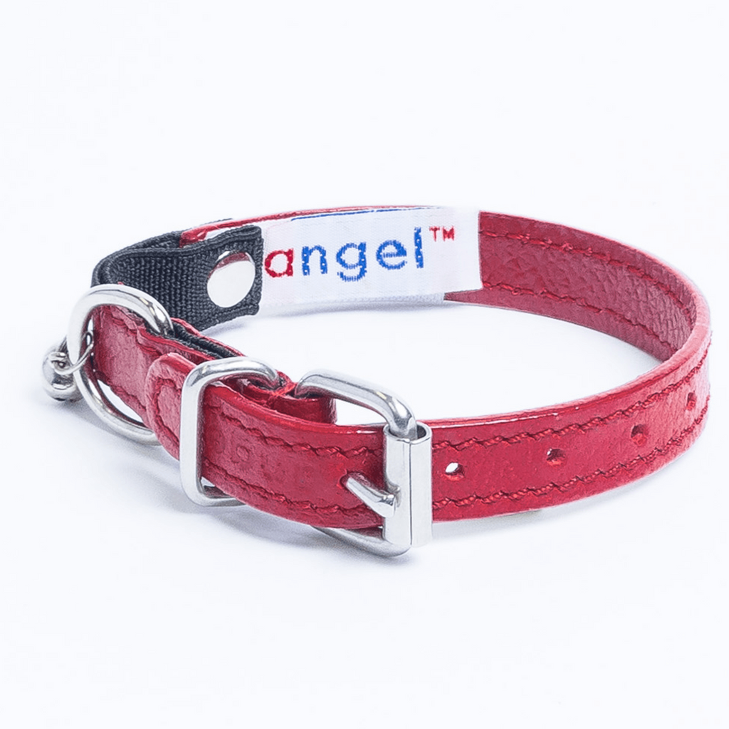 Glamorous Pups : Alpine Genuine Leather Breakaway Cat Collar – Soft, Lightweight, Safety Bell Design in 6 Colors