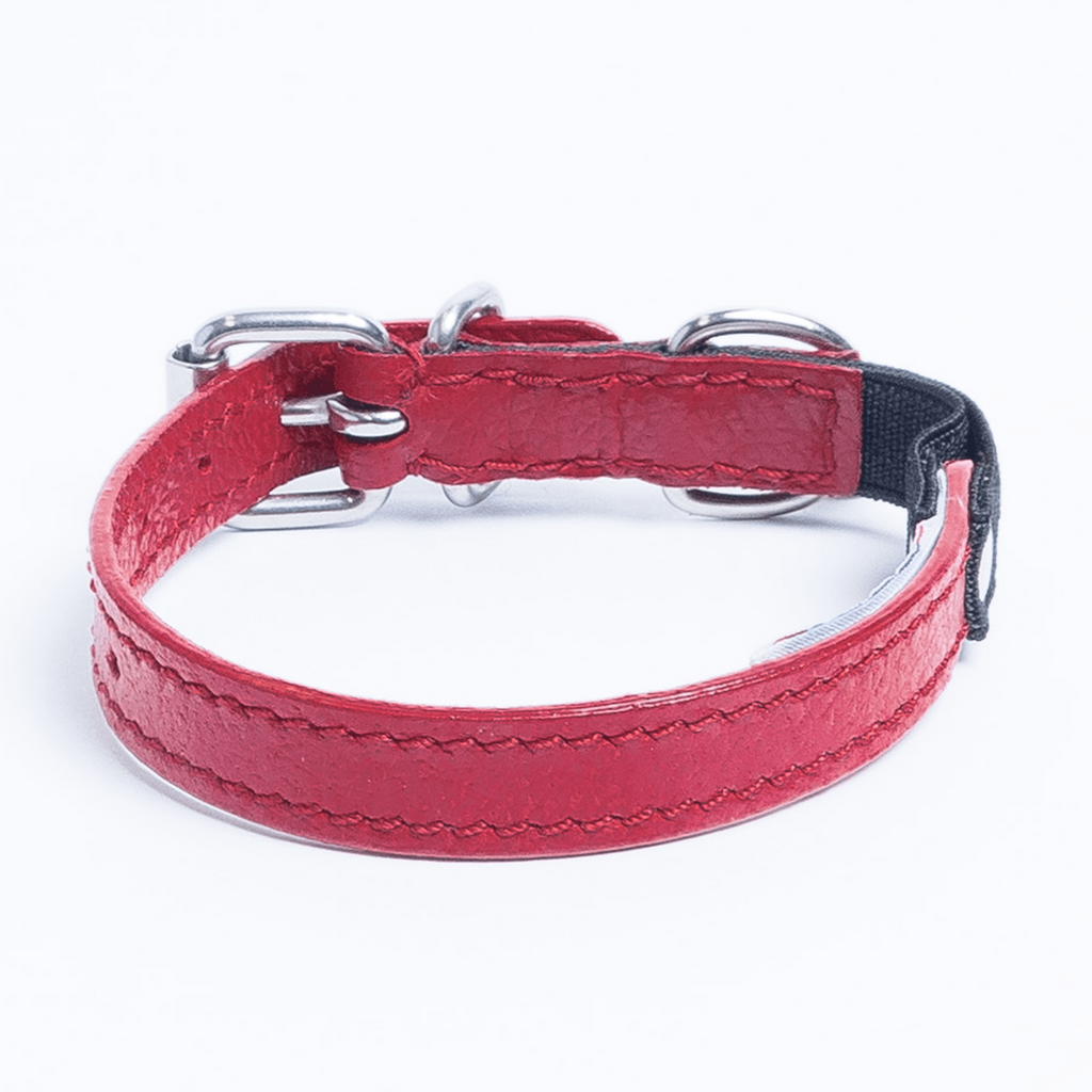 Glamorous Pups : Alpine Genuine Leather Breakaway Cat Collar – Soft, Lightweight, Safety Bell Design in 6 Colors