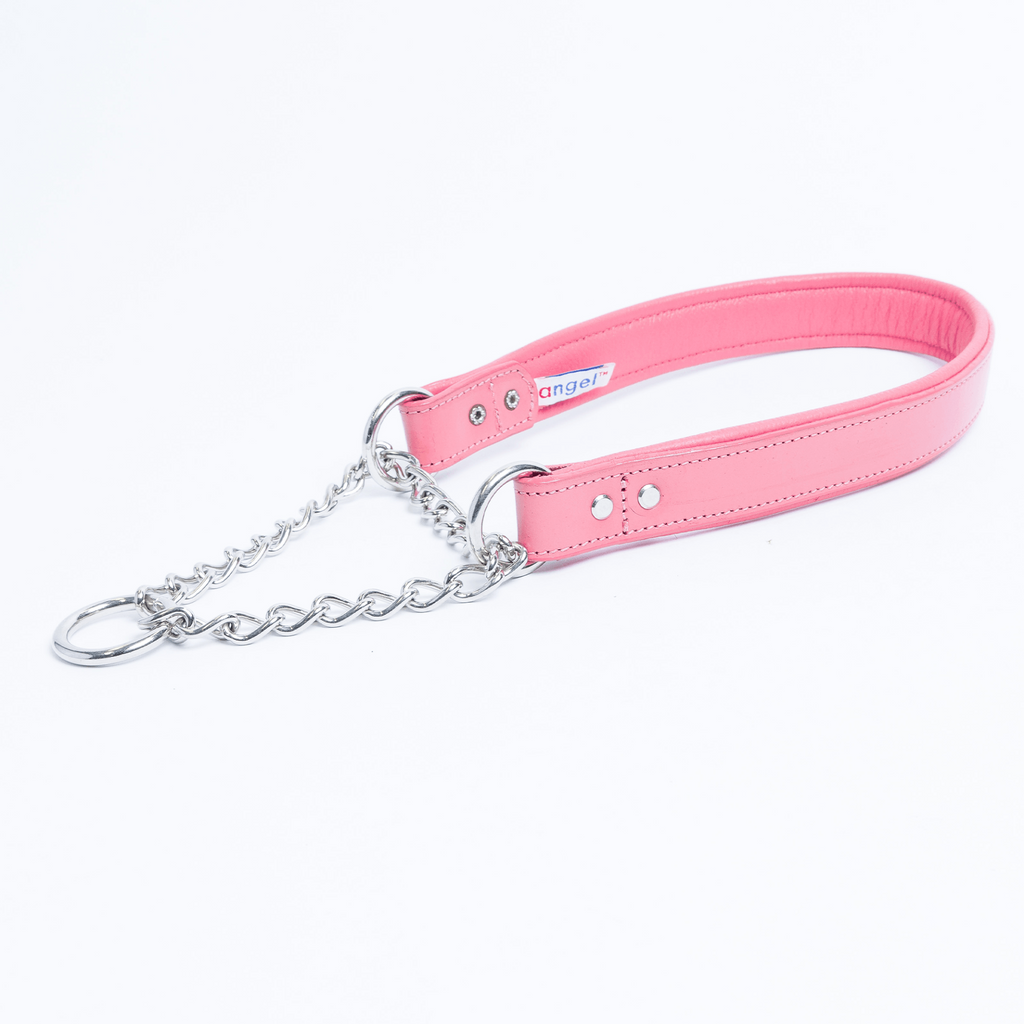 Glamorous Pups : Rio Leather Martingale Training Collar – Genuine Argentinean Leather, Soft Padded Interior & Humane Anti-Pull Design for Small to XL Dogs