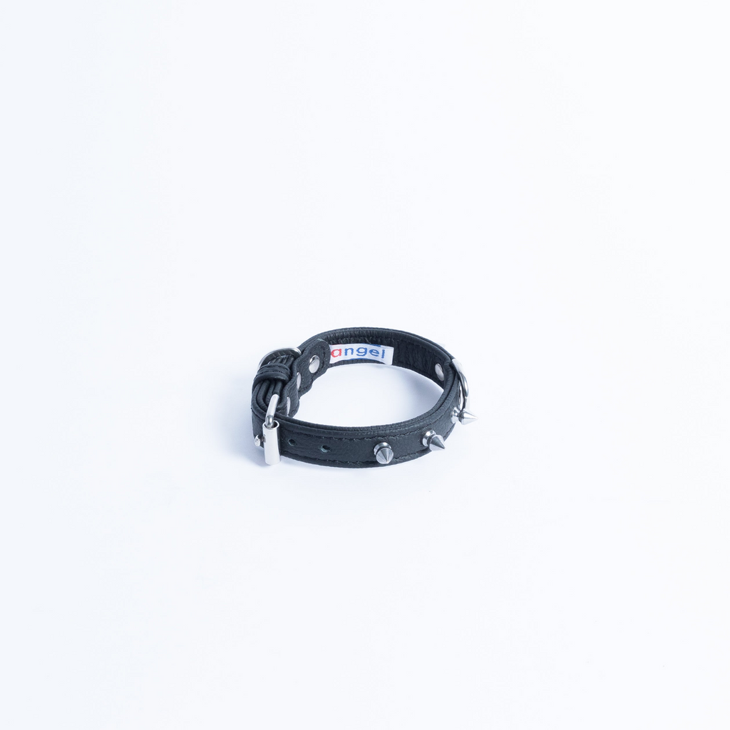 Glamorous Pups : Rotterdam Spiked Leather Dog Collar – Bold Chrome Spikes & Premium Leather Style