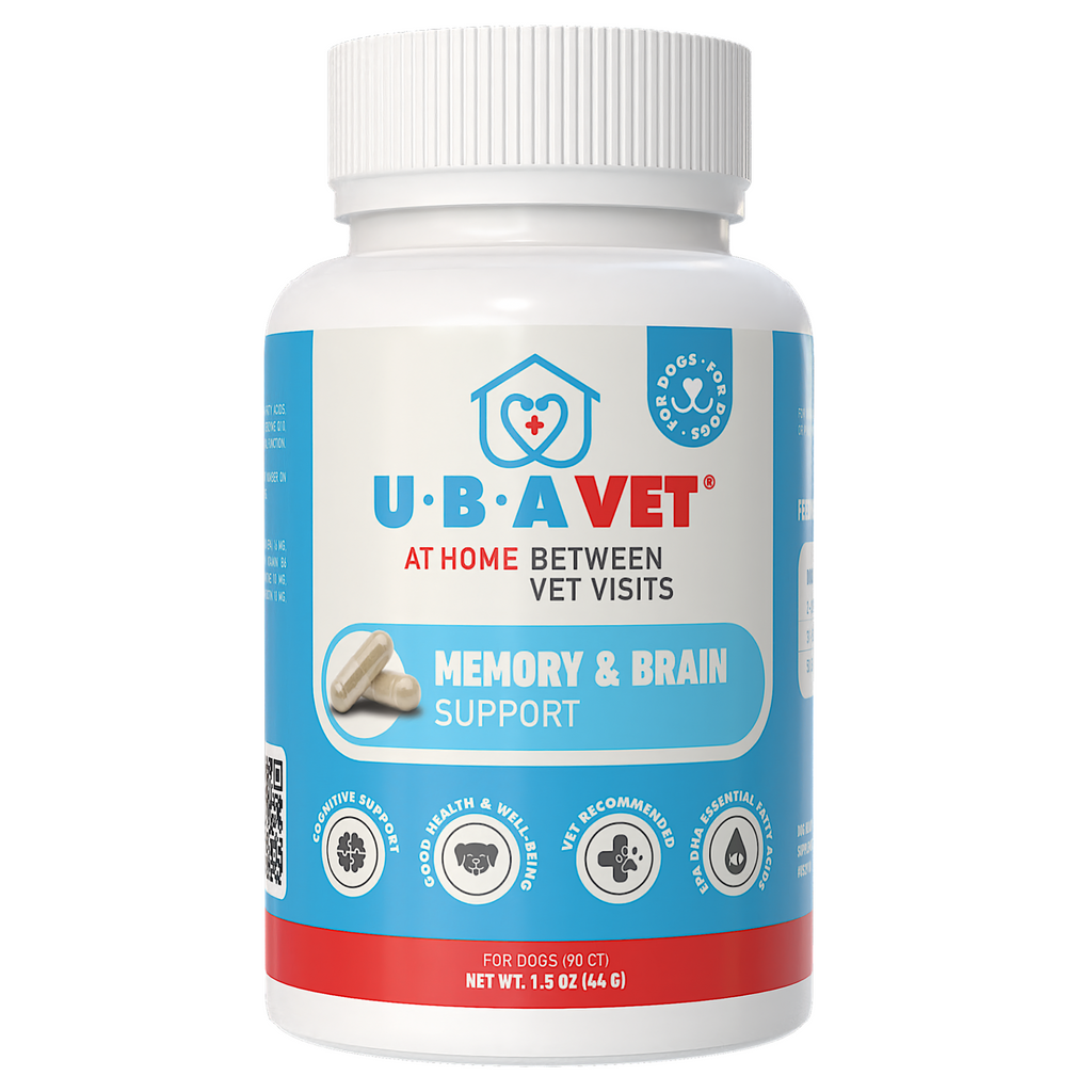 Glamorous Pups : UBAVET Cognadin Memory & Brain Support for Senior Dogs – 90 Count | Advanced Cognitive Health Supplement with Omega-3, Phosphatidylserine & Ginkgo Biloba for Aging Dogs