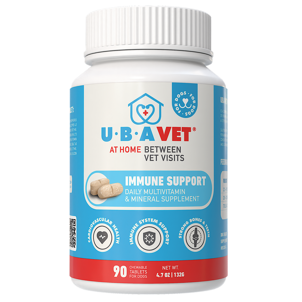 Glamorous Pups : UBAVET MULTIVIT Daily Vitamin & Mineral Tablets for Dogs – Complete Multivitamin Support for Immunity, Skin, Coat & Vitality (90 ct)