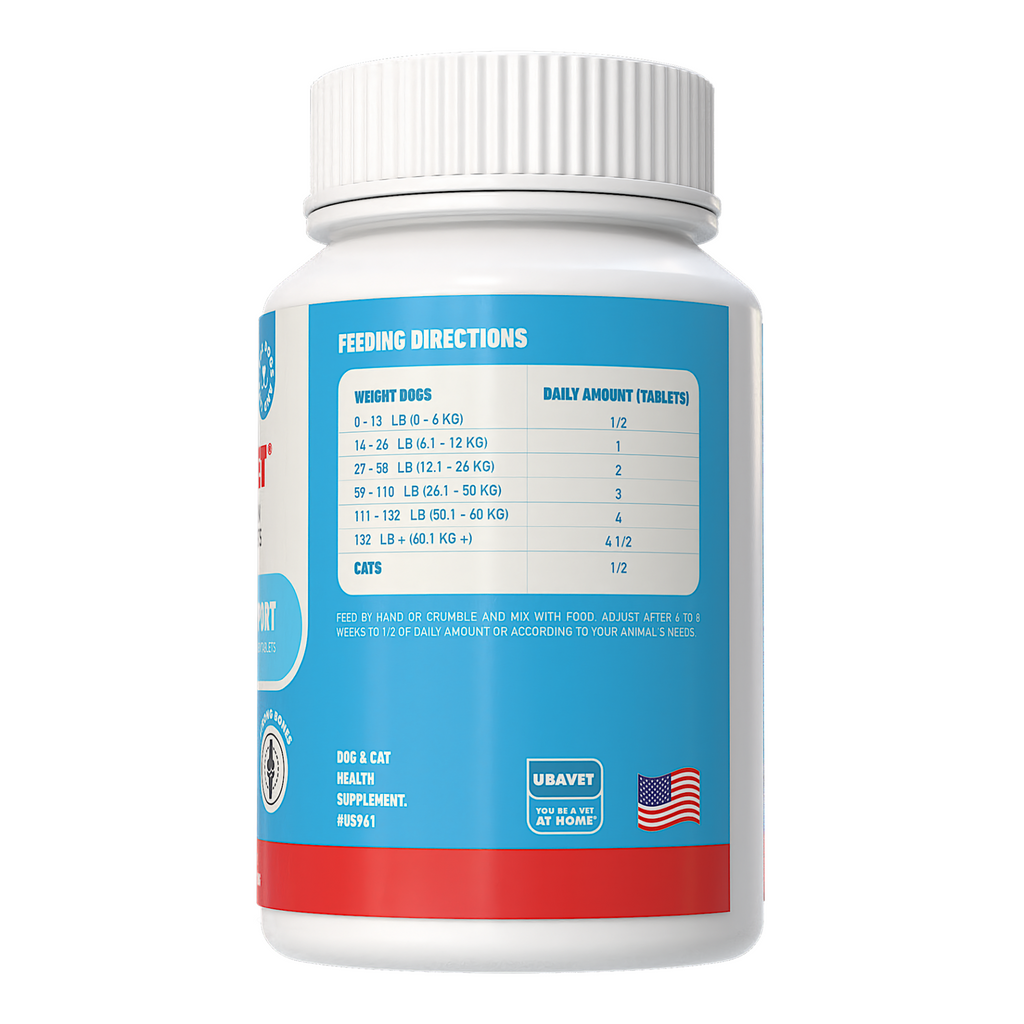 Glamorous Pups : UBAVET UBASPORT Advanced Joint Care Tablets for Dogs & Cats – Premium Glucosamine, Chondroitin & MSM Formula for Mobility, Strength & Comfort