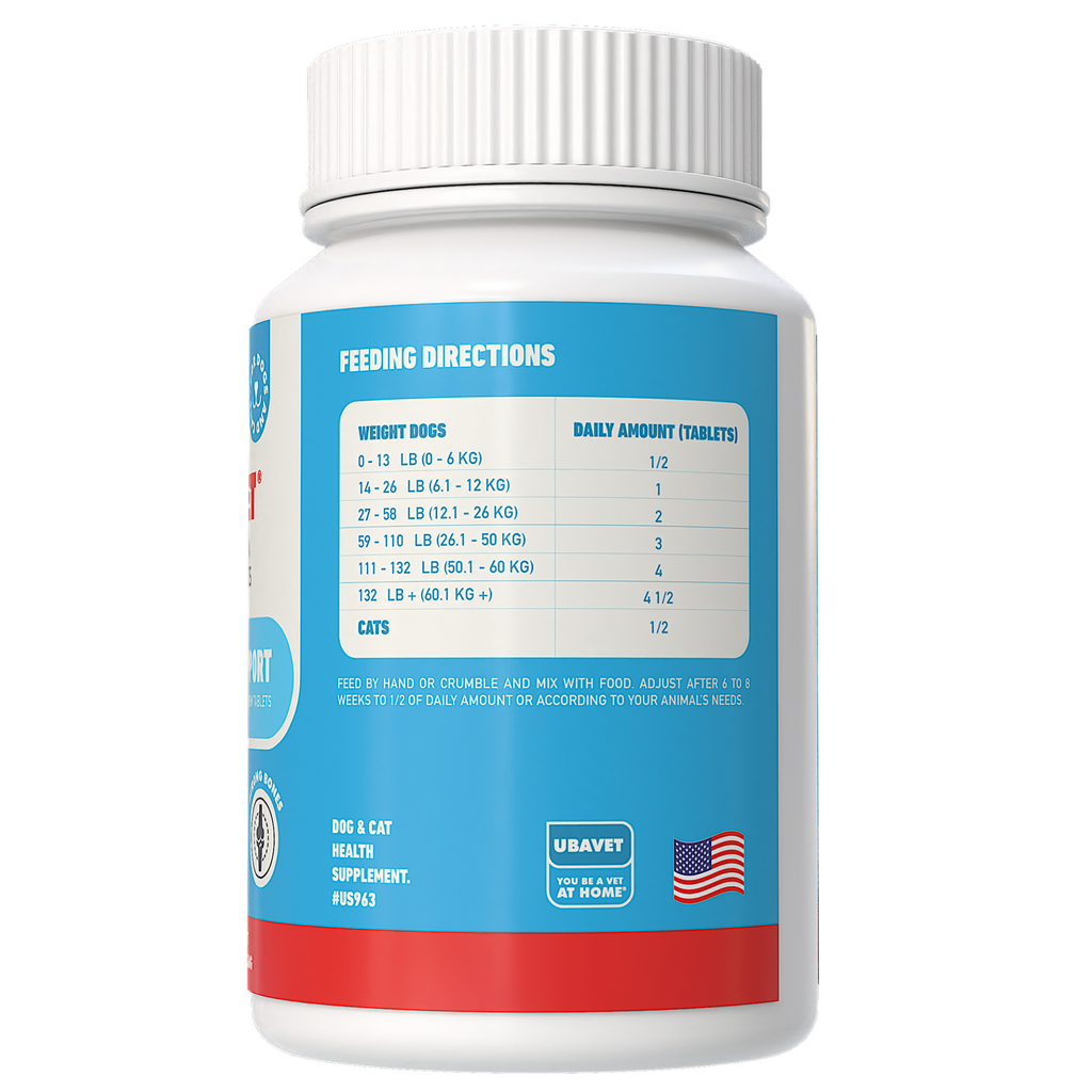 Glamorous Pups : UBAVET UBASPORT Advanced Joint Care Tablets for Dogs & Cats – Premium Glucosamine, Chondroitin & MSM Formula for Mobility, Strength & Comfort