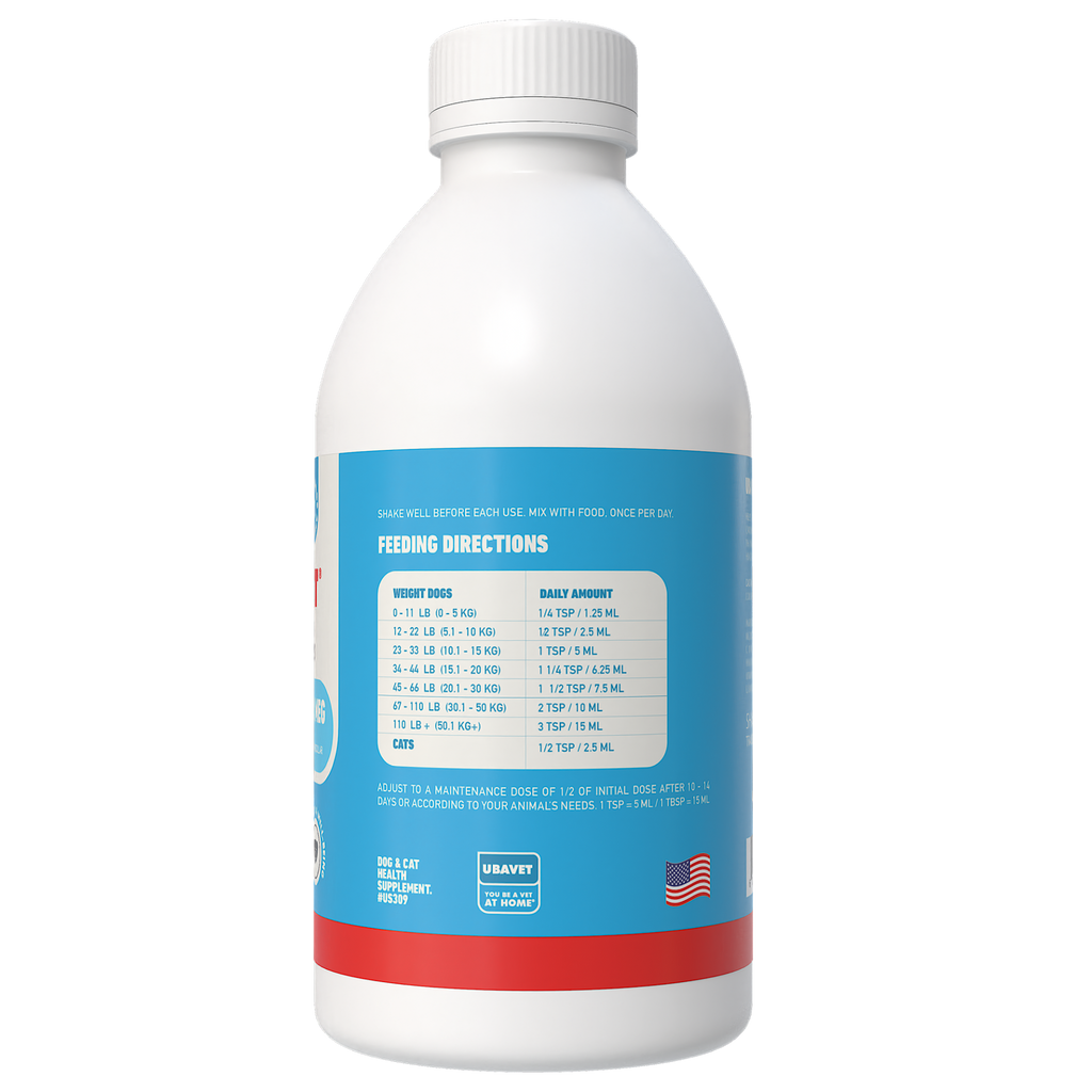 Glamorous Pups : UBAVET Joint Power MEG Maximum Joint Care Liquid for Dogs & Cats – Advanced Mobility Support with Glucosamine, Chondroitin, MSM, and Omega-3s (250ml / 500ml)
