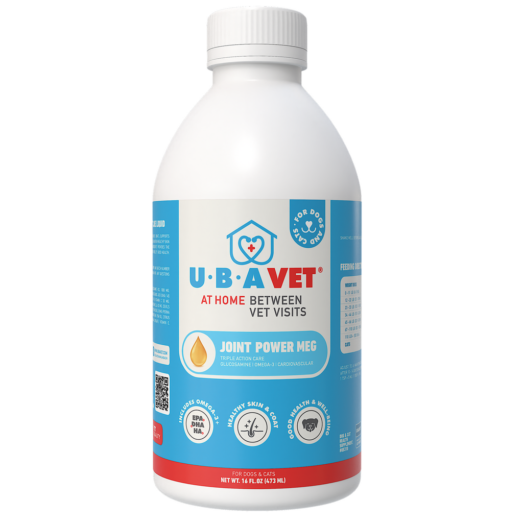 Glamorous Pups : UBAVET Joint Power MEG Maximum Joint Care Liquid for Dogs & Cats – Advanced Mobility Support with Glucosamine, Chondroitin, MSM, and Omega-3s (250ml / 500ml)