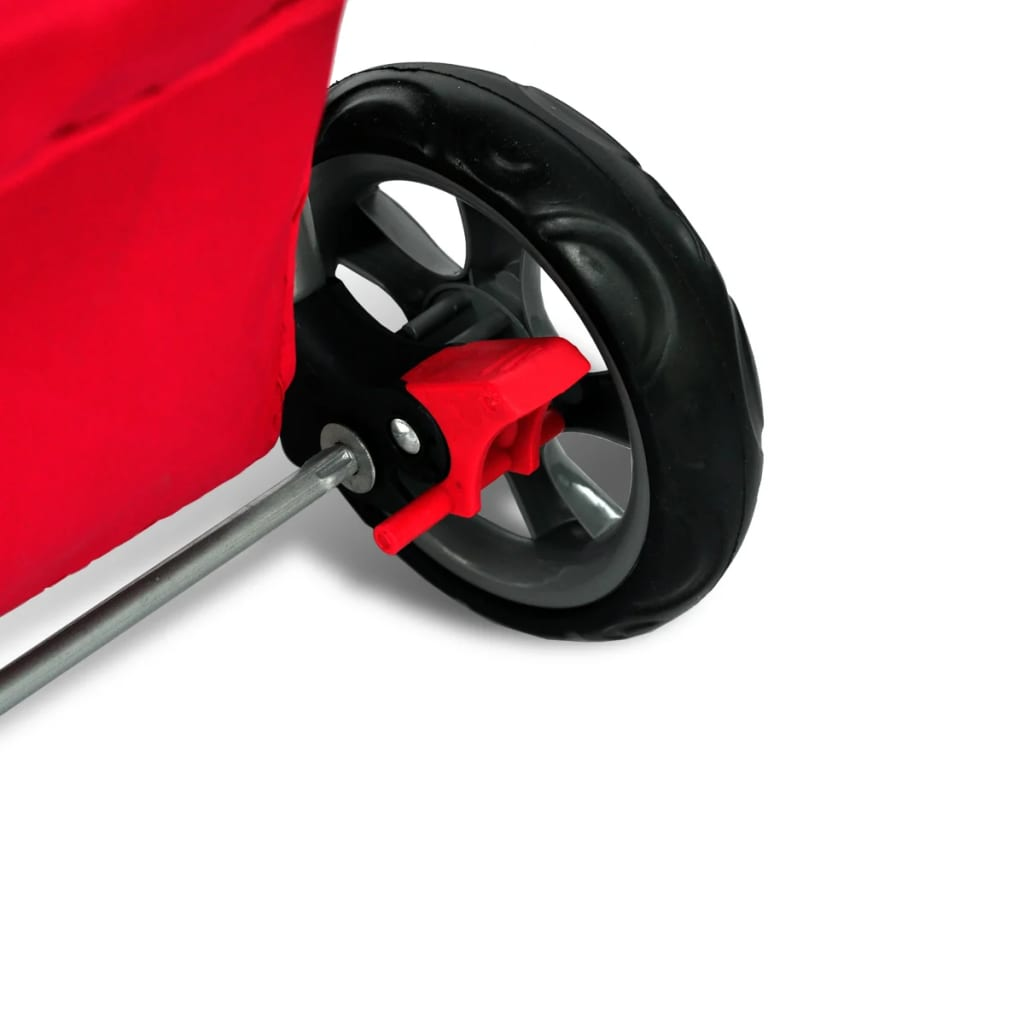 Glamorous Pups : vidaXL Pet Stroller Red PVC Medium Foldable Pet Stroller Rectangular