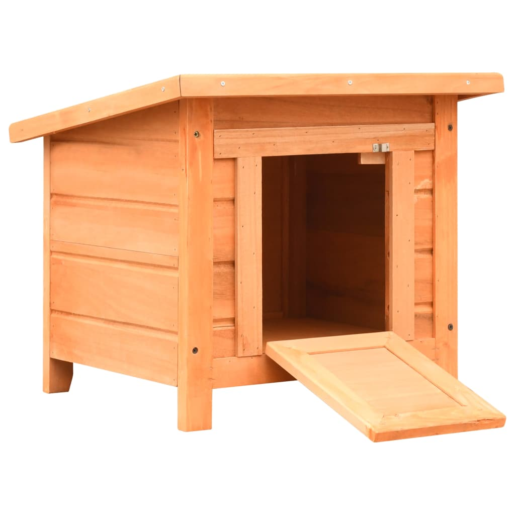 Glamorous Pups : vidaXL Cat House Brown and Green Solid pine/fir wood, powder-coated iron