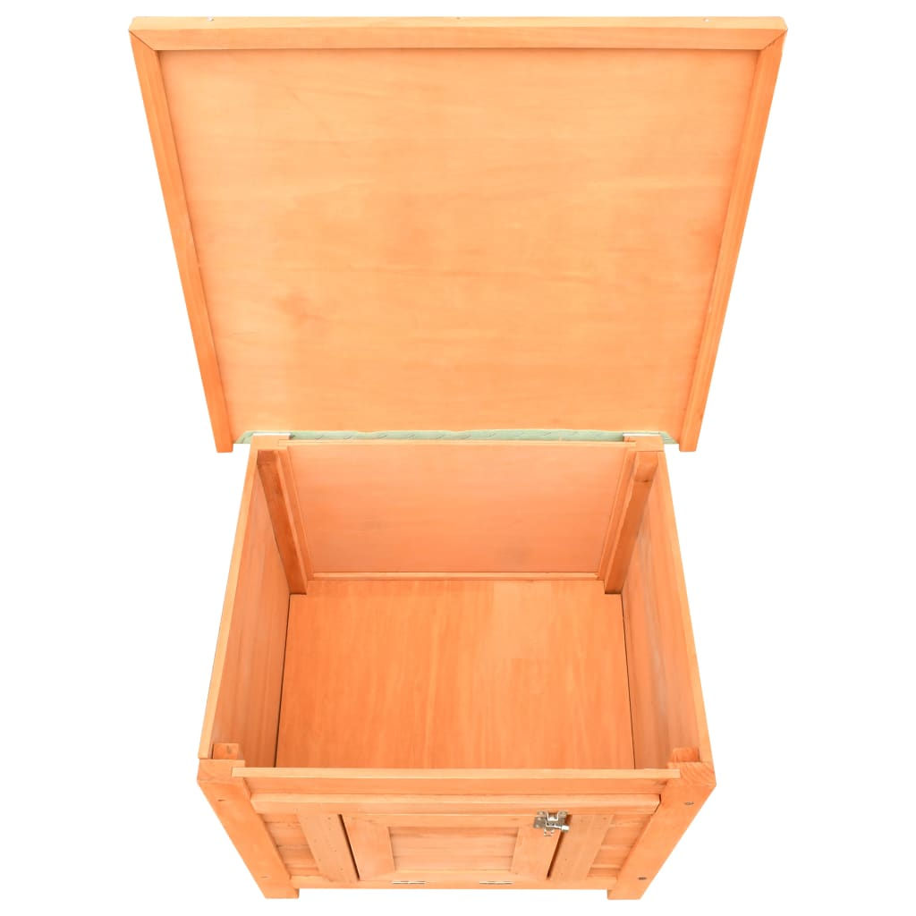 Glamorous Pups : vidaXL Cat House Brown and Green Solid pine/fir wood, powder-coated iron