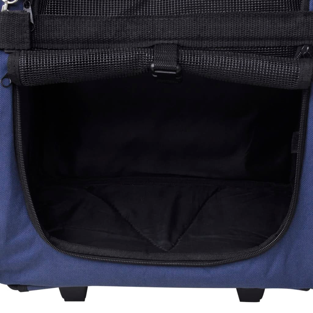 Glamorous Pups : vidaXL Pet Carrier Blue Polyester