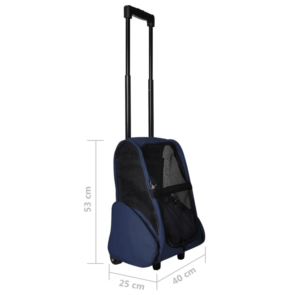 Glamorous Pups : vidaXL Pet Carrier Blue Polyester
