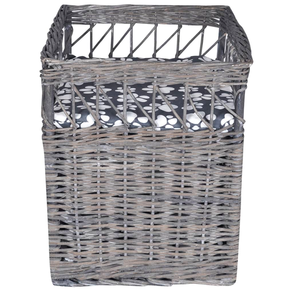 Glamorous Pups : vidaXL Cat House Gray Willow Small Lightweight Cat House Square