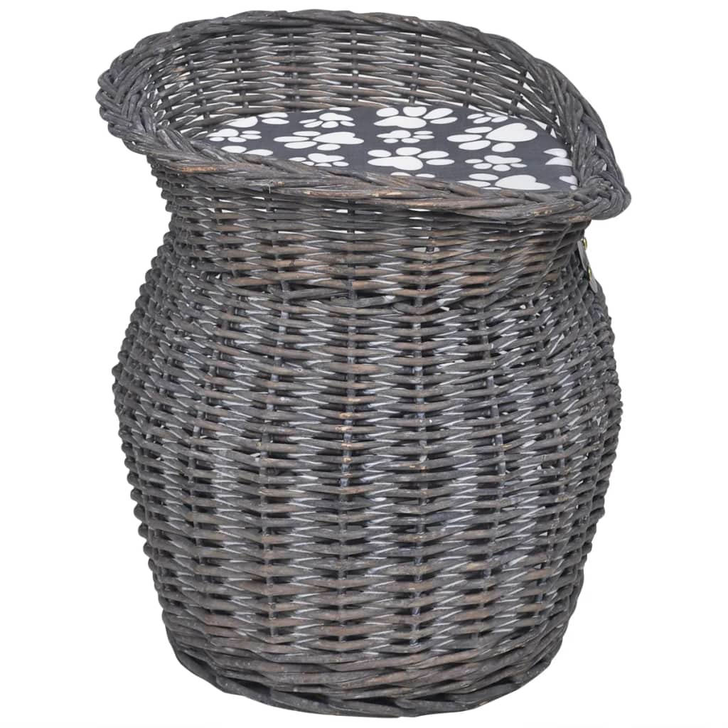 Glamorous Pups : vidaXL Cat House Gray Willow 17.3 x 13.0 x 13.4 in Portable Cat House