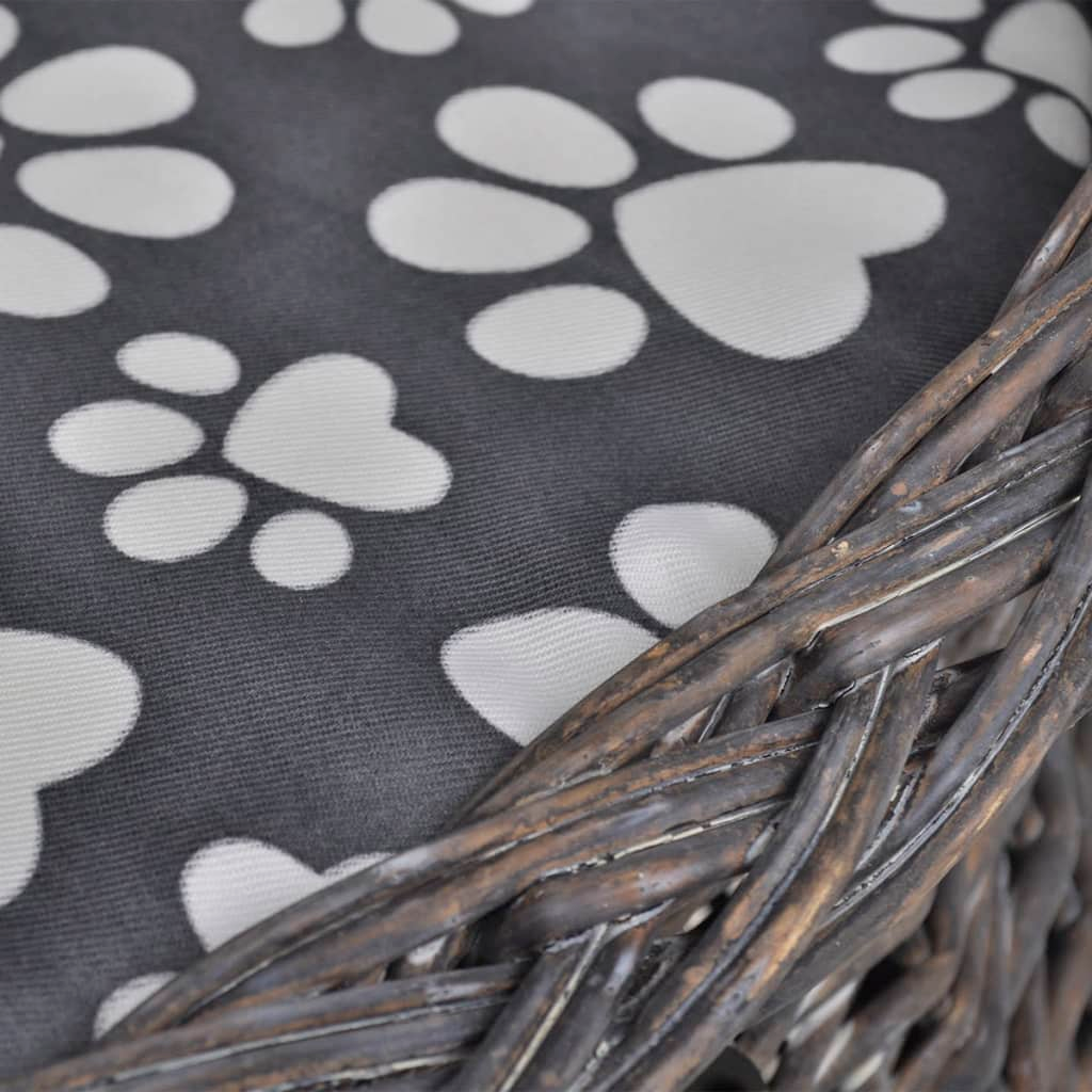 Glamorous Pups : vidaXL Cat House Gray Willow 17.3 x 13.0 x 13.4 in Portable Cat House