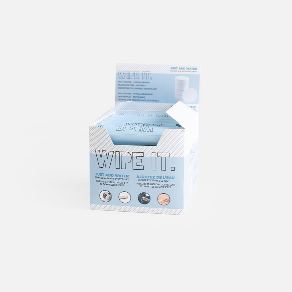 Glamorous Pups : Wipe It - Box with 20 Tubes (240 Wipes) | Hypoallergenic & Reusable Pet Wipes