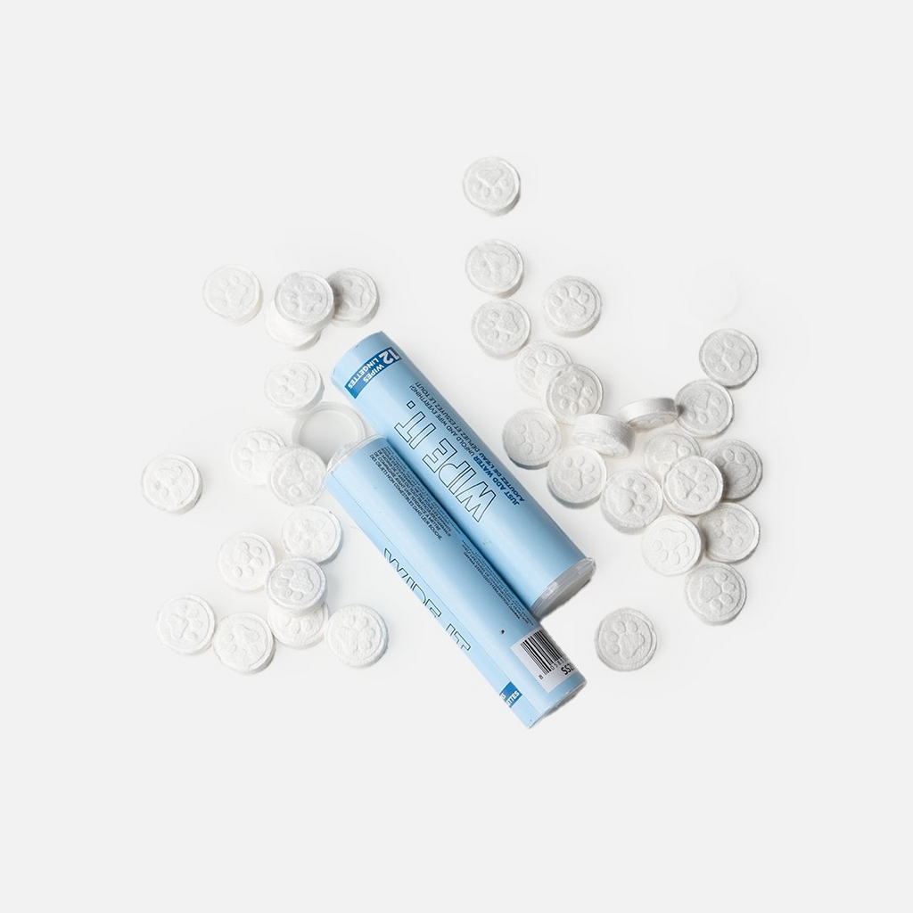 Glamorous Pups : Wipe It - Box with 20 Tubes (240 Wipes) | Hypoallergenic & Reusable Pet Wipes