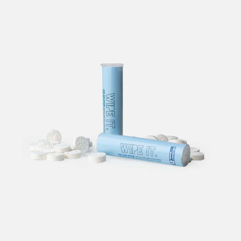 Glamorous Pups : Wipe It - Box with 20 Tubes (240 Wipes) | Hypoallergenic & Reusable Pet Wipes