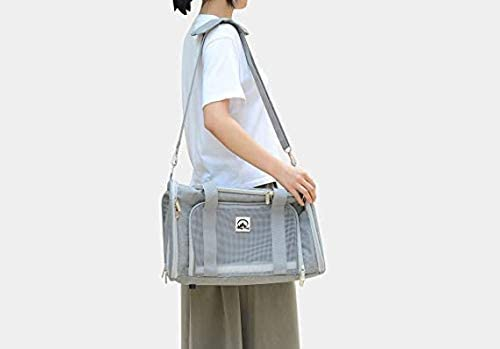 Glamorous Pups : Airline Approved Pet Carrier Bag (Grey) 20"