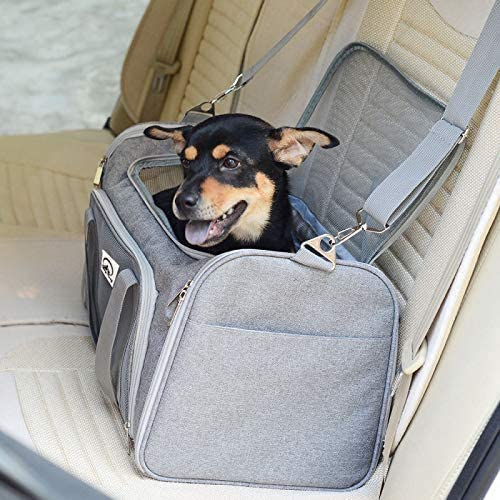 Glamorous Pups : Airline Approved Pet Carrier Bag (Grey) 20"