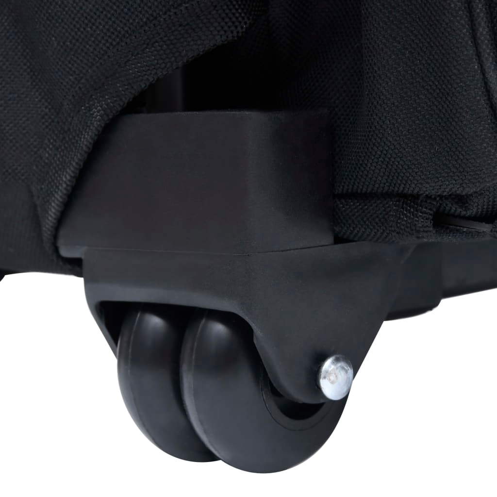 Glamorous Pups : vidaXL Pet Trolley Black Fabric, metal Small Foldable Pet Trolley