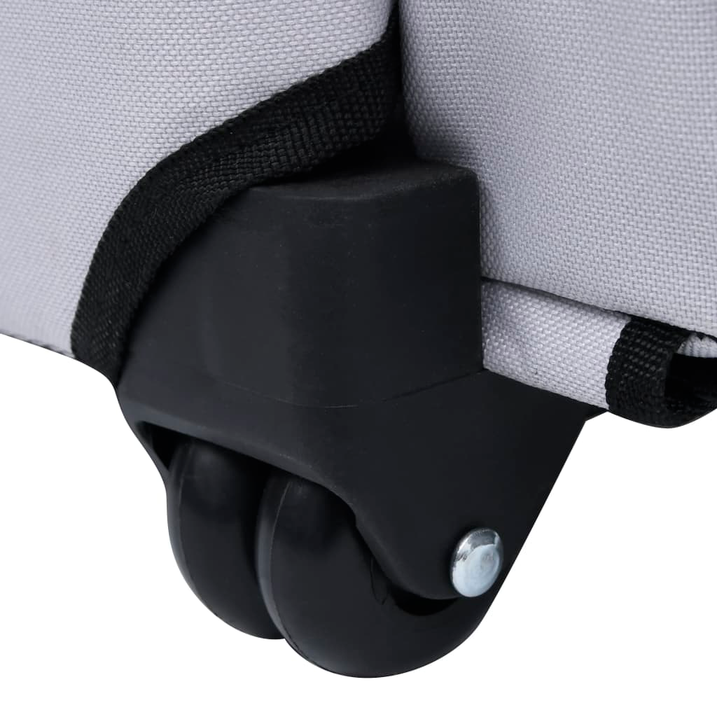 Glamorous Pups : vidaXL Pet Trolley Grey Fabric Collapsible Pet Trolley Rectangular