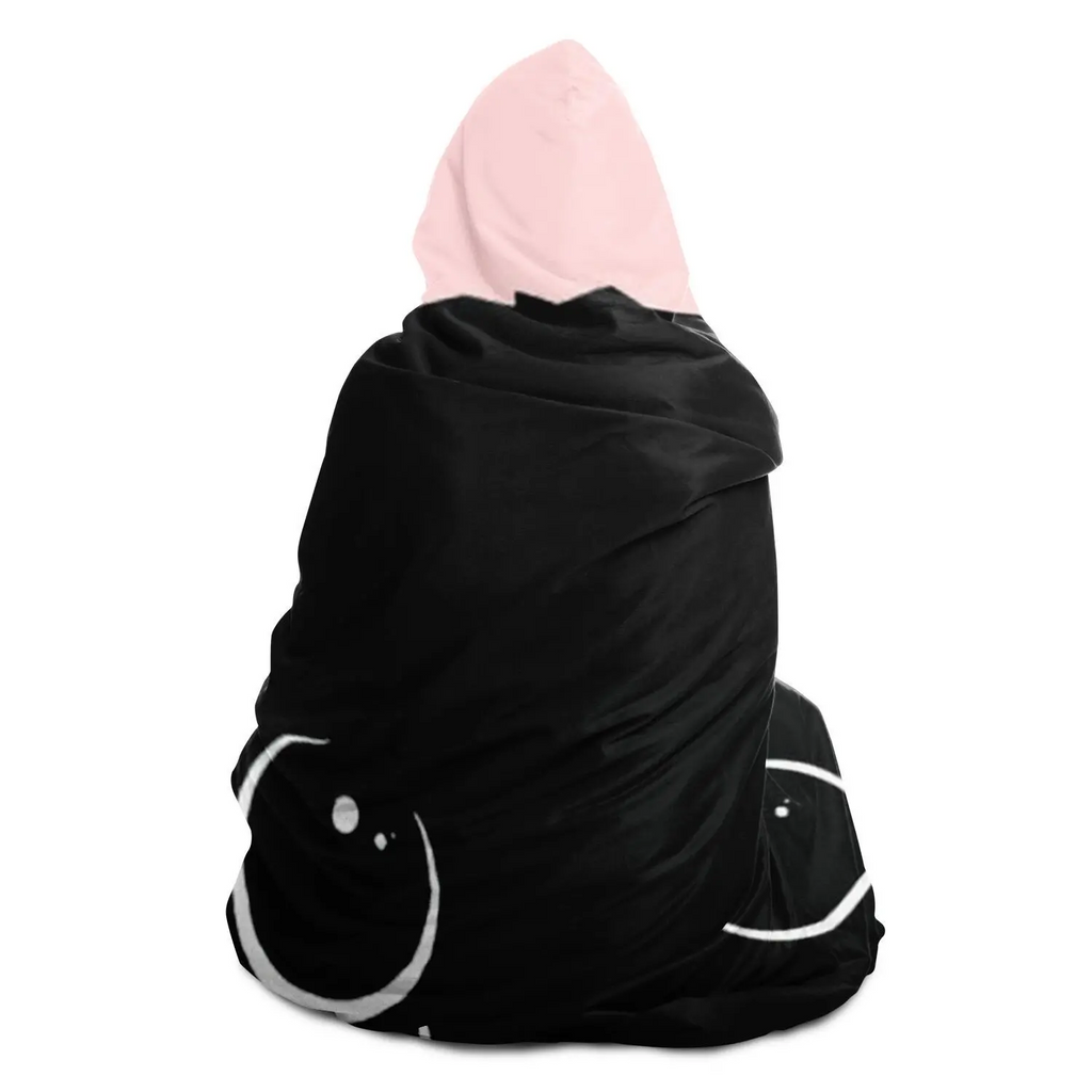 Glamorous Pups : Black Cat Hooded Blanket