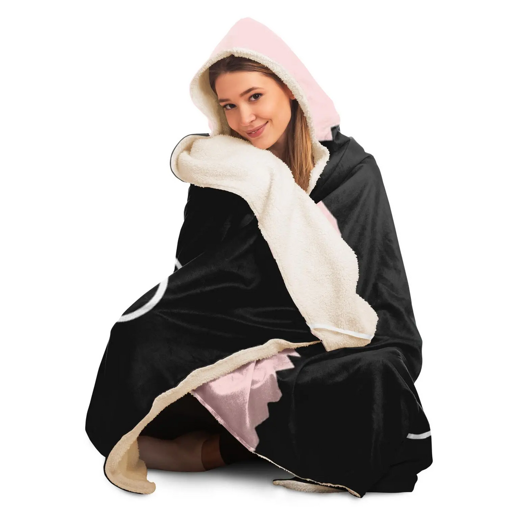 Glamorous Pups : Black Cat Hooded Blanket