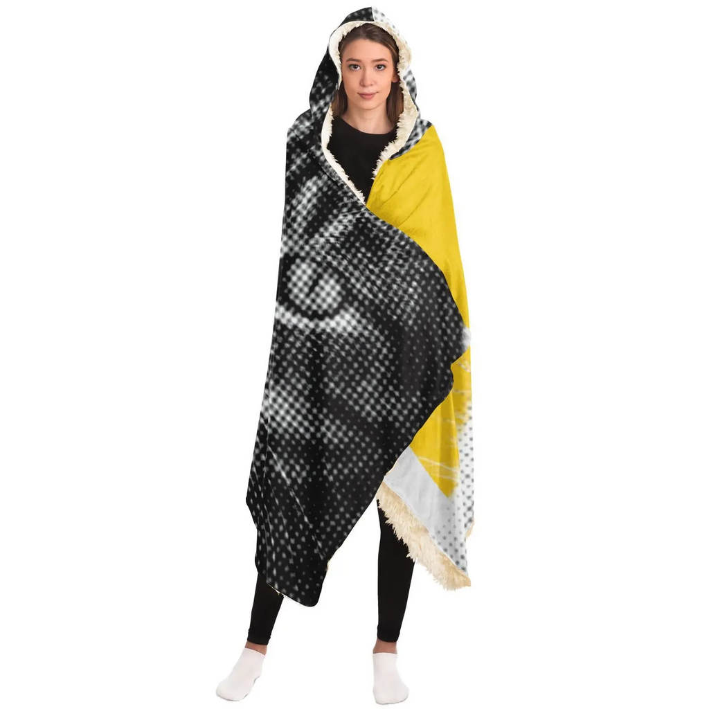 Glamorous Pups : Cat stare Kid's sweater Hooded Blanket