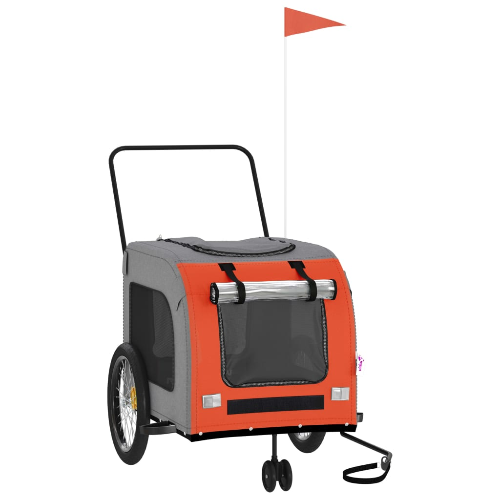 Glamorous Pups : vidaXL Pet Bike Trailer Collapsible Pet Bike Trailer Rectangular