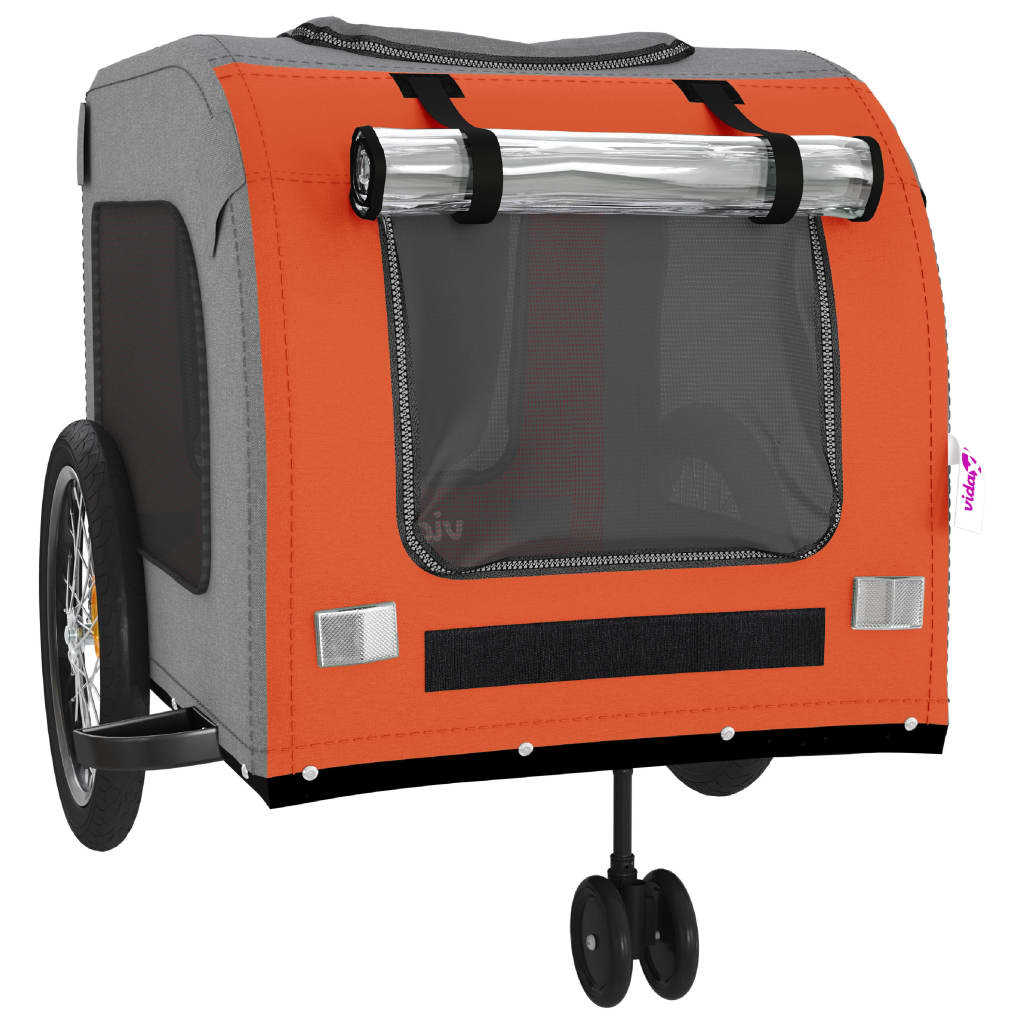 Glamorous Pups : vidaXL Pet Bike Trailer Collapsible Pet Bike Trailer Rectangular