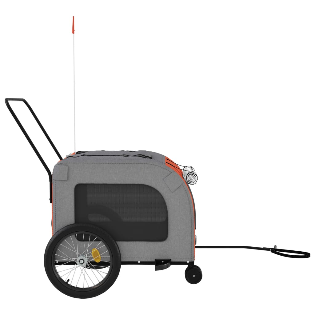 Glamorous Pups : vidaXL Pet Bike Trailer Collapsible Pet Bike Trailer Rectangular