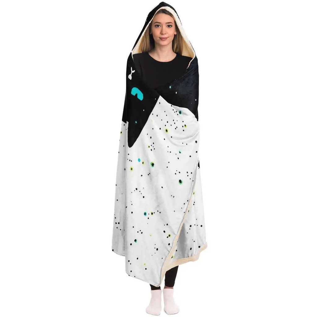 Glamorous Pups : Space cat Hooded Blanket