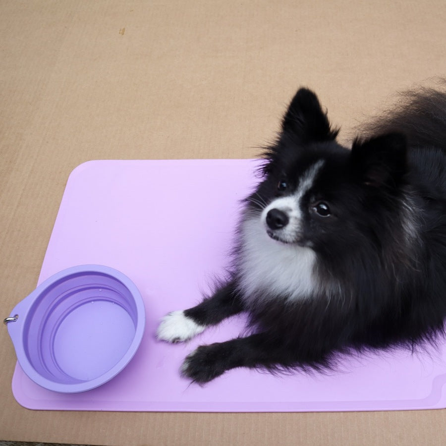 Glamorous Pups : Pet Slow Feeding Set – Silicone Slow Feeder, Licking Plate & Travel Bowl for Puppies & Small Breeds