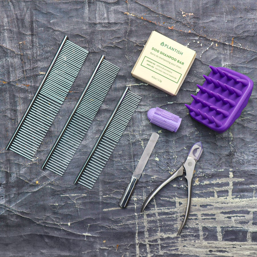 Glamorous Pups : Pet Grooming Set – Complete At-Home Spa Kit for Relaxed, Stress-Free Pet Care