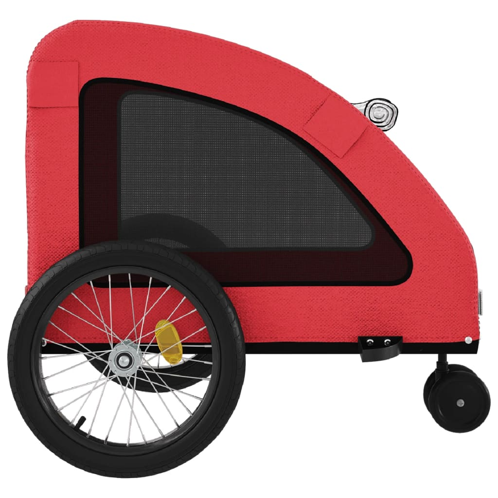 Glamorous Pups : vidaXL Pet Bike Trailer Red Oxford Fabric 53.9 x 26.8 x 28.3 in