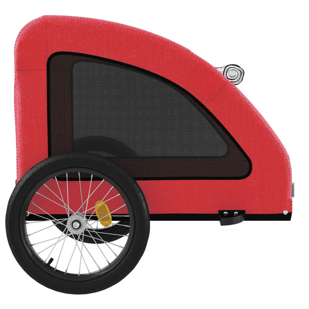 Glamorous Pups : vidaXL Pet Bike Trailer Red Oxford fabric Collapsible Bike Trailer