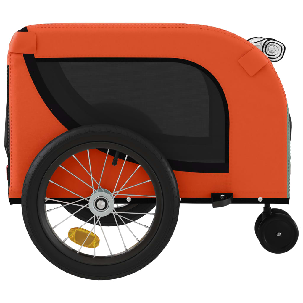 Glamorous Pups : vidaXL Pet Bike Trailer Orange and Black Iron, Oxford fabric, PVC