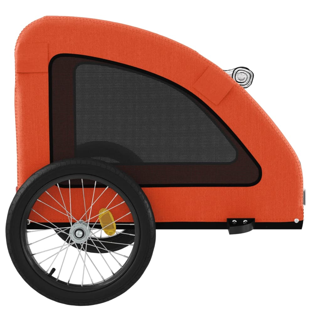 Glamorous Pups : vidaXL Pet Bike Trailer Orange Oxford fabric, iron, PVC Medium Durable