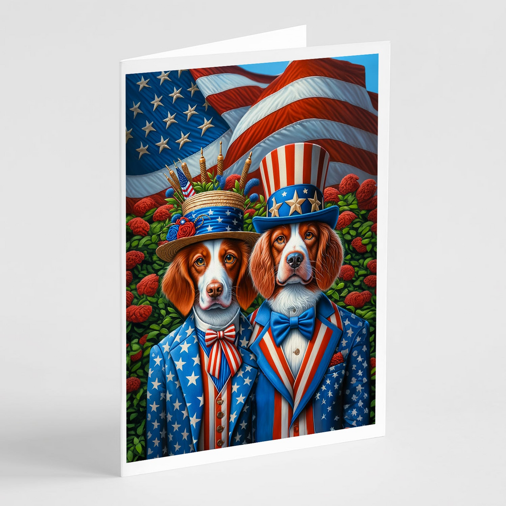 Glamorous Pups : All American Brittany Greeting Cards Pack of 8