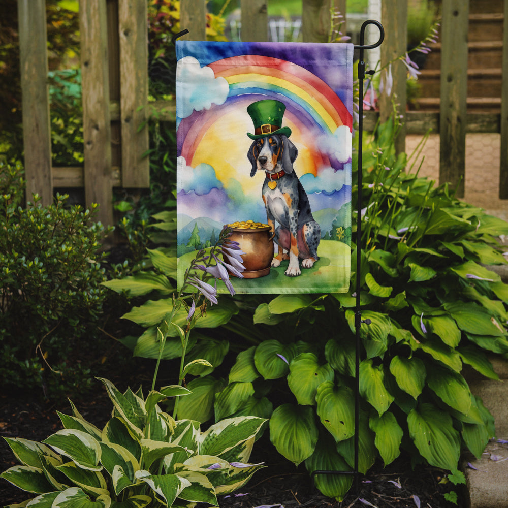 Glamorous Pups : Bluetick Coonhound St Patrick's Day Garden Flag
