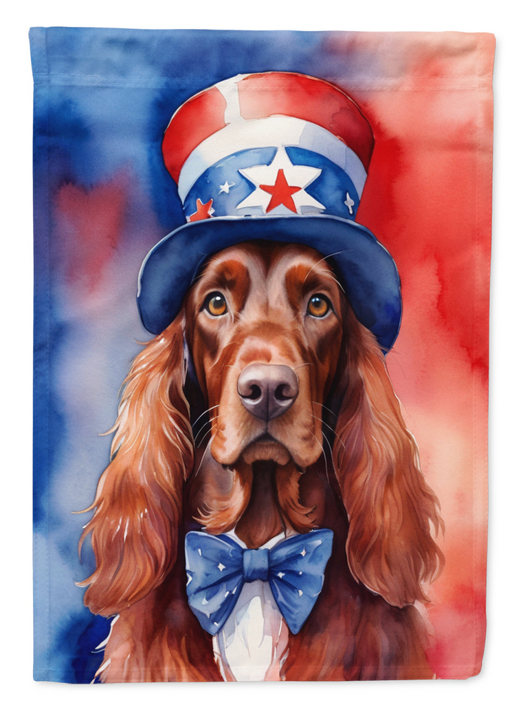 Glamorous Pups : Irish Setter Patriotic American House Flag