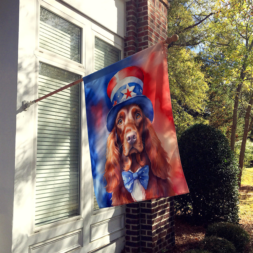 Glamorous Pups : Irish Setter Patriotic American House Flag