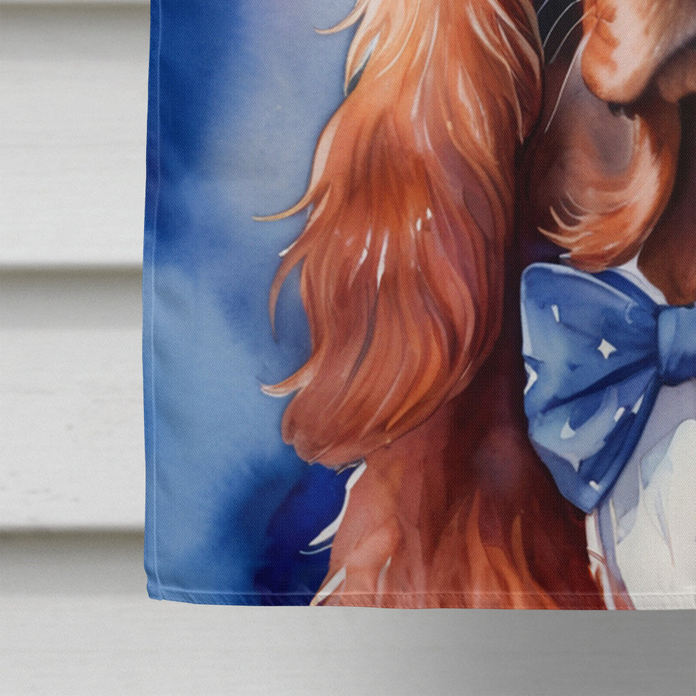 Glamorous Pups : Irish Setter Patriotic American House Flag