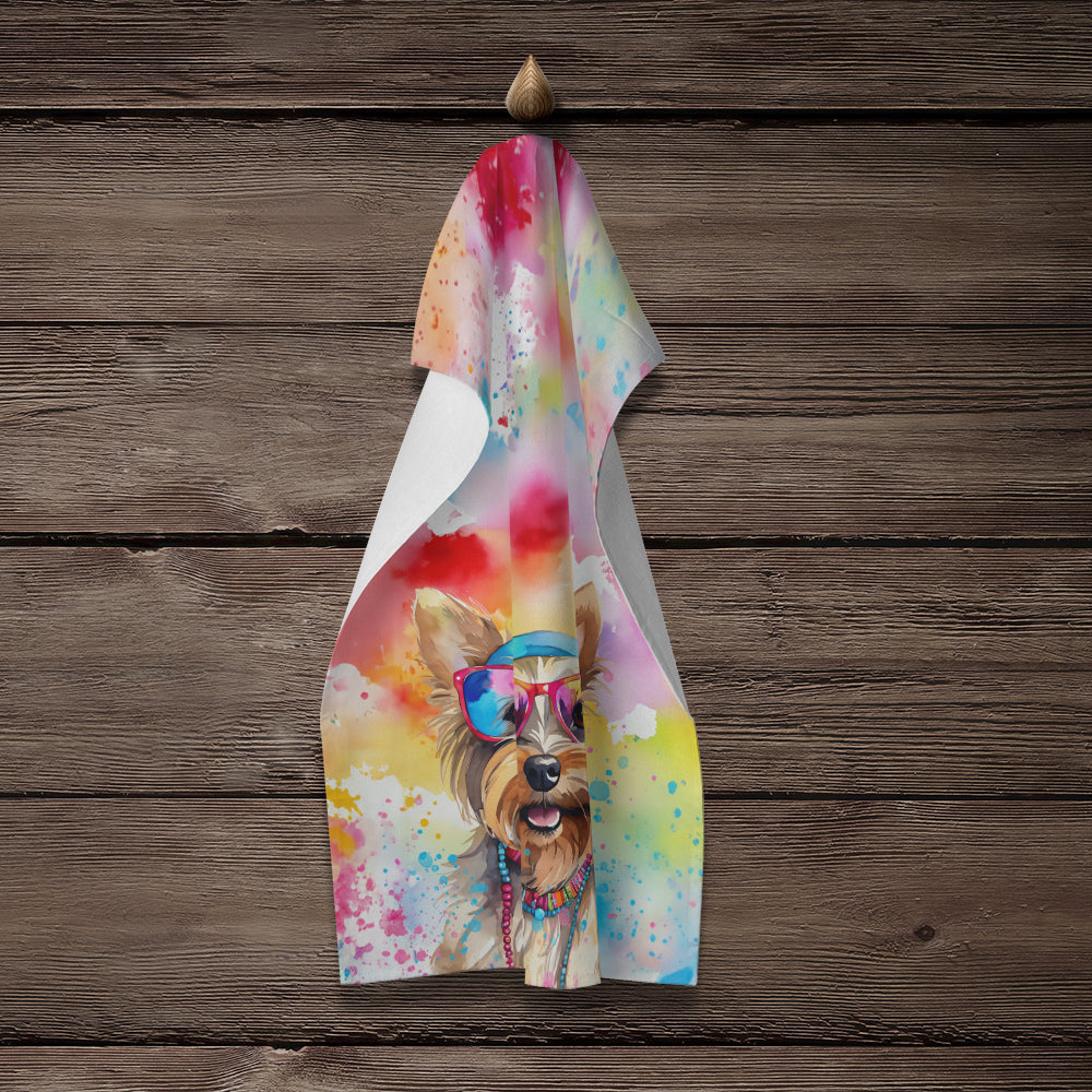 Glamorous Pups : Yorkshire Terrier Hippie Dawg Kitchen Towel