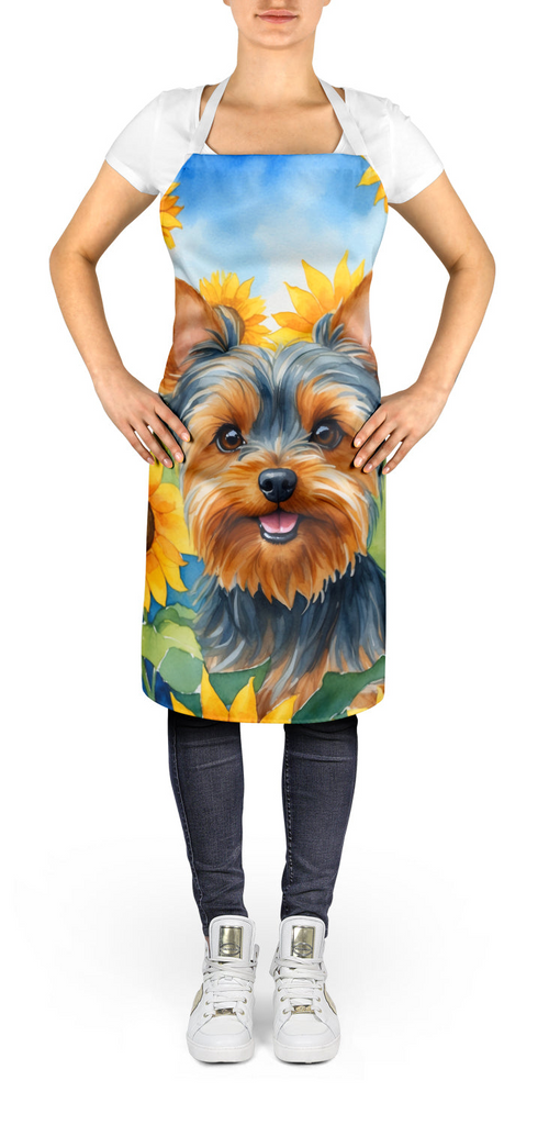 Glamorous Pups : Yorkshire Terrier in Sunflowers Apron