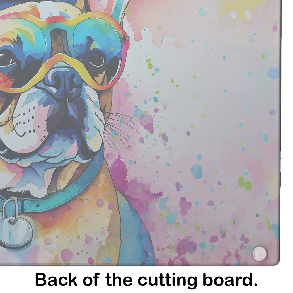 Glamorous Pups : French Bulldog Hippie Dawg Glass Cutting Board